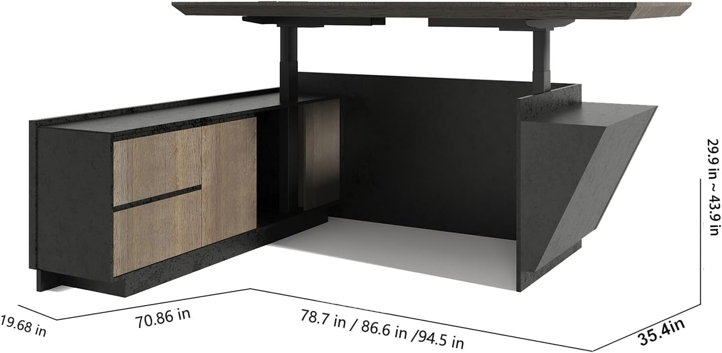 SAINTCY L-Shaped Standing Desk