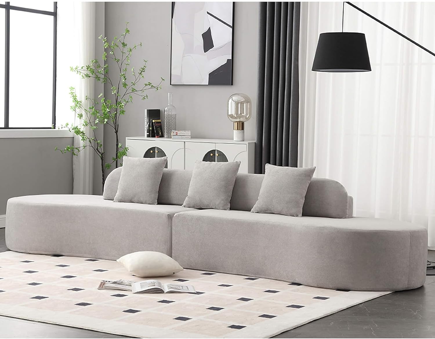 SAINTCY Curved Modular Cloud Sofa | Contemporary Comfort Series