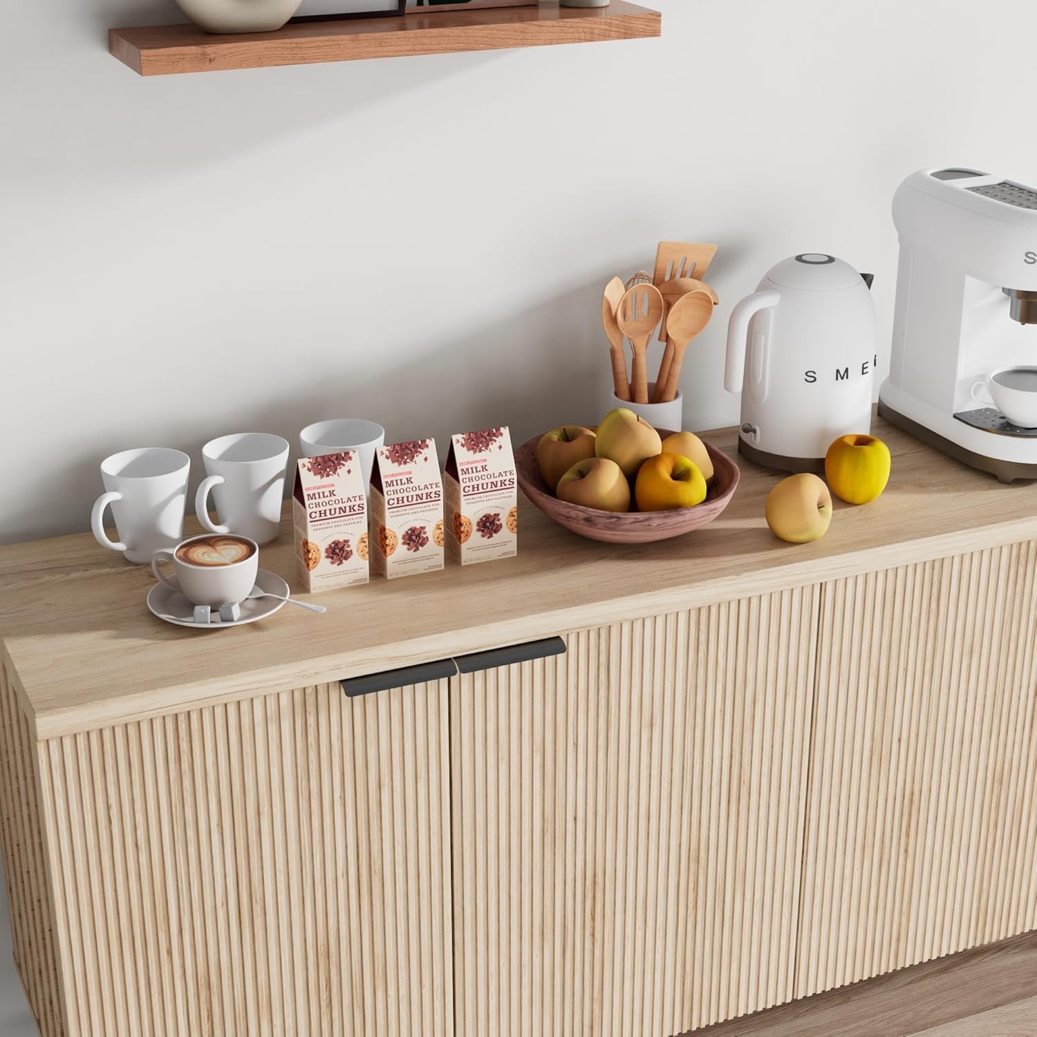 SAINTCY Sideboard Cabinet – Fluted Design