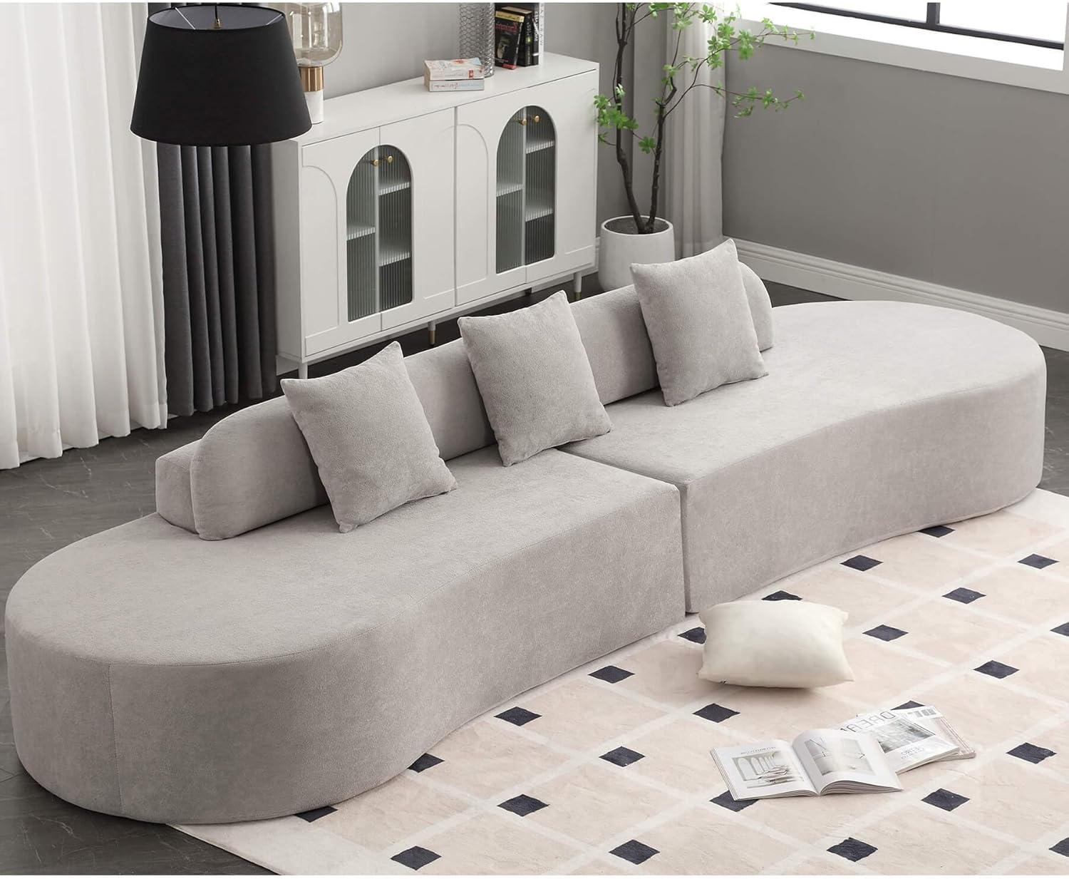 SAINTCY Curved Modular Cloud Sofa | Contemporary Comfort Series