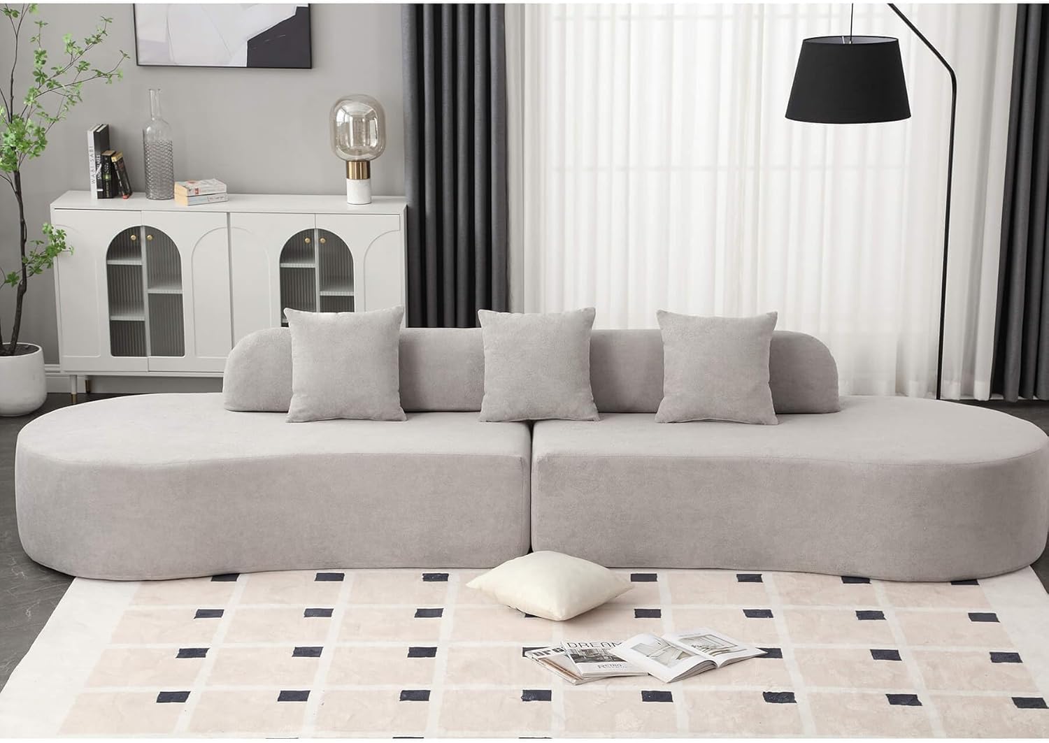 SAINTCY Curved Modular Cloud Sofa | Contemporary Comfort Series