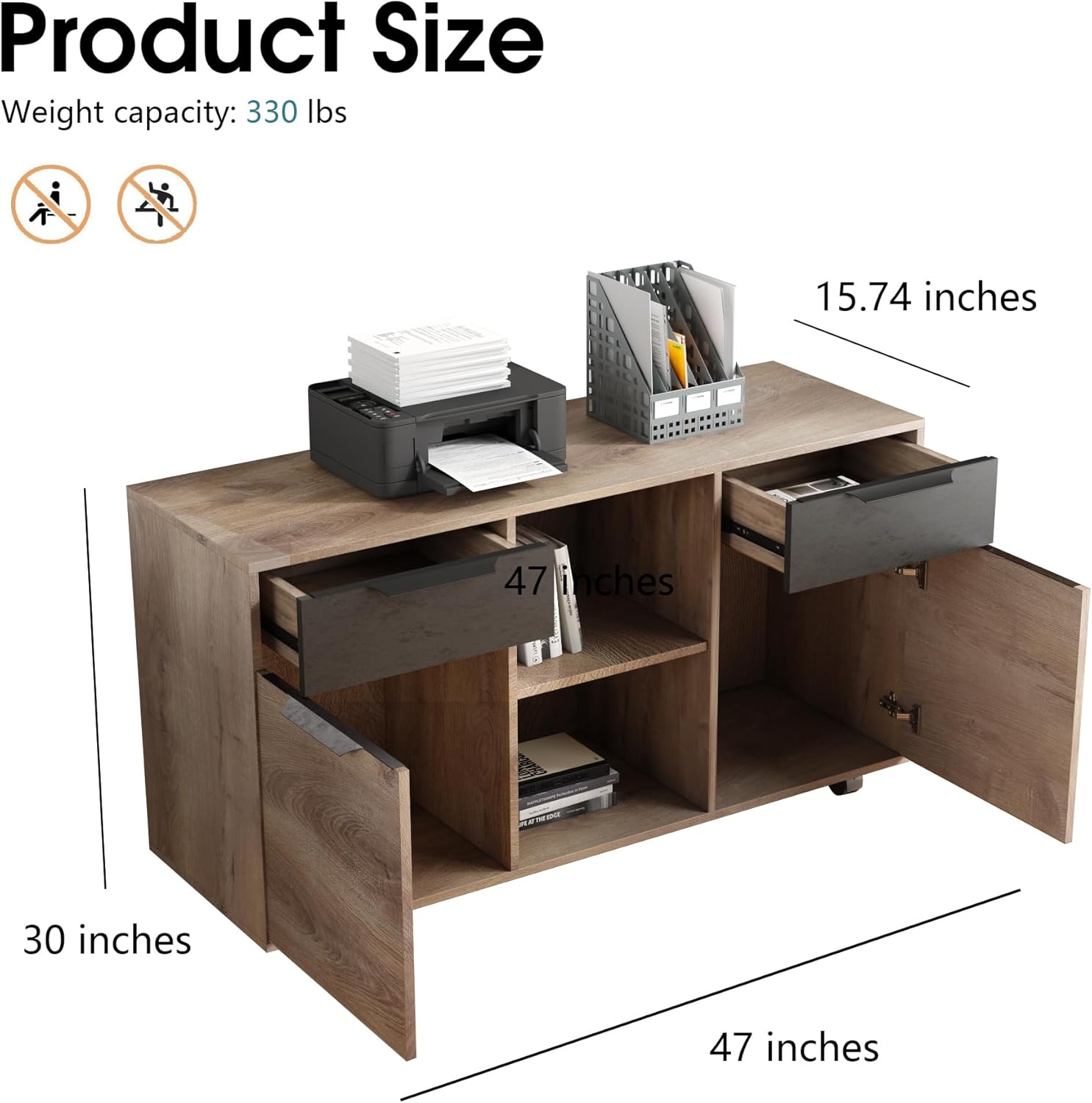 SAINTCY File Cabinet – With Storage