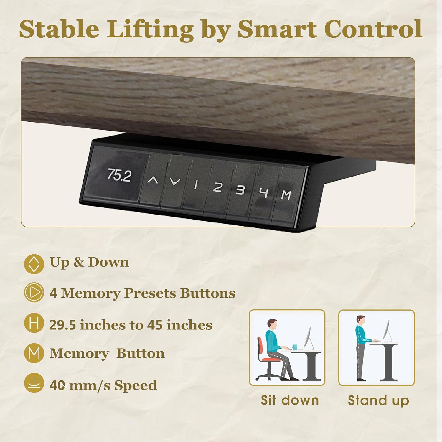 SAINTCY L-Shaped Modern Executive Office Desk with Storage & Cable Management