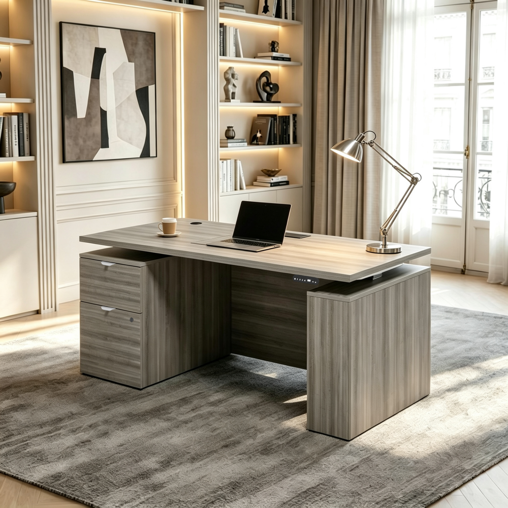 Saintcy Pedestal Standing Desk