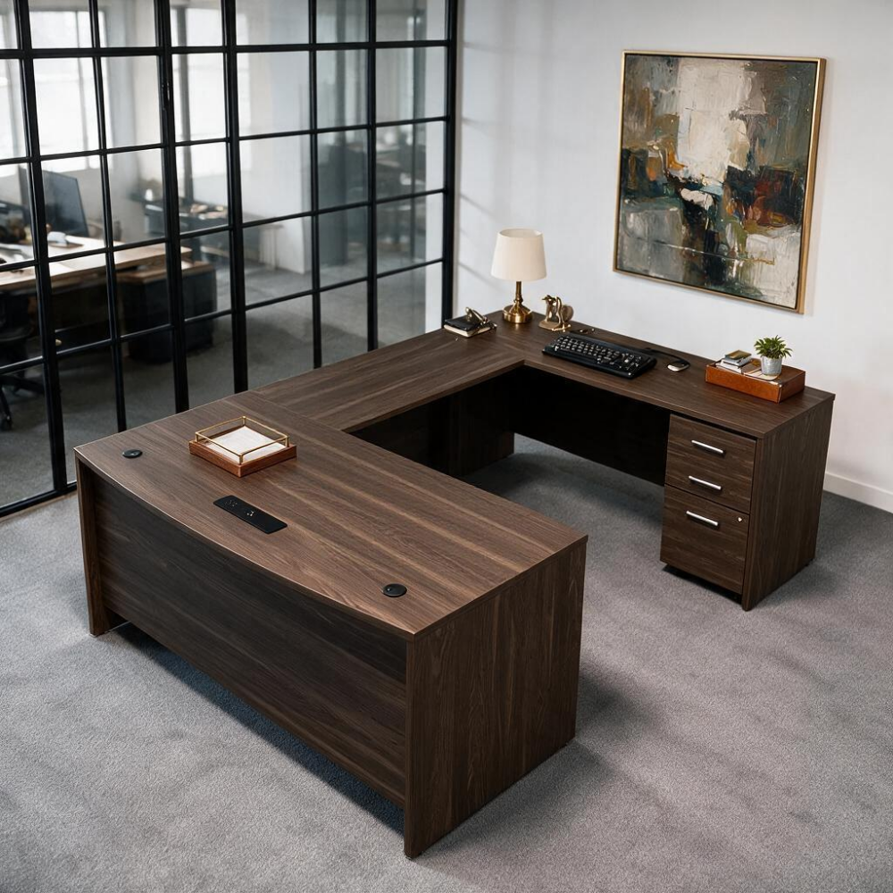 Saintcy Linear Executive U-Desk