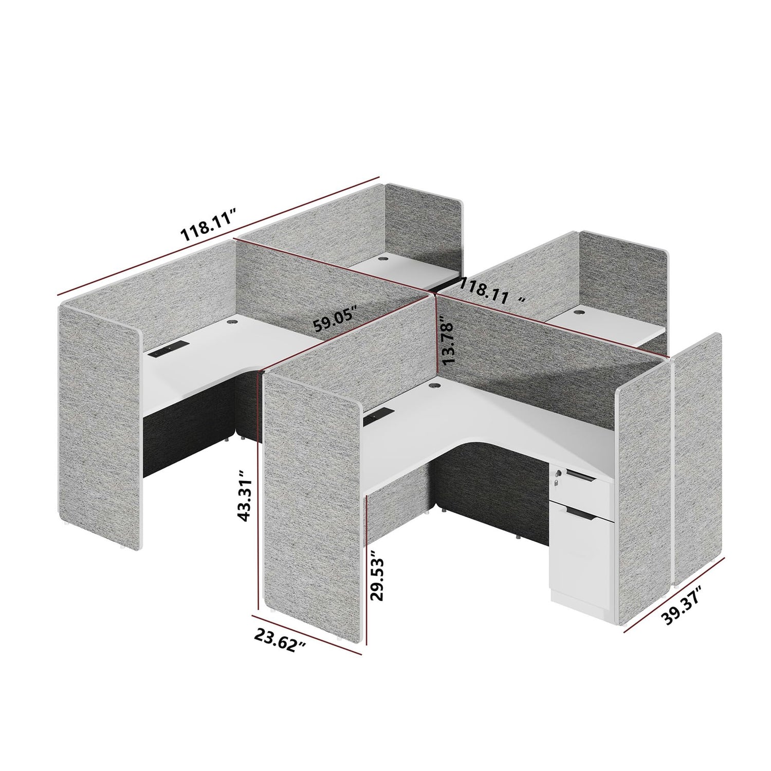 Saintcy Island Cove Modular Workstation