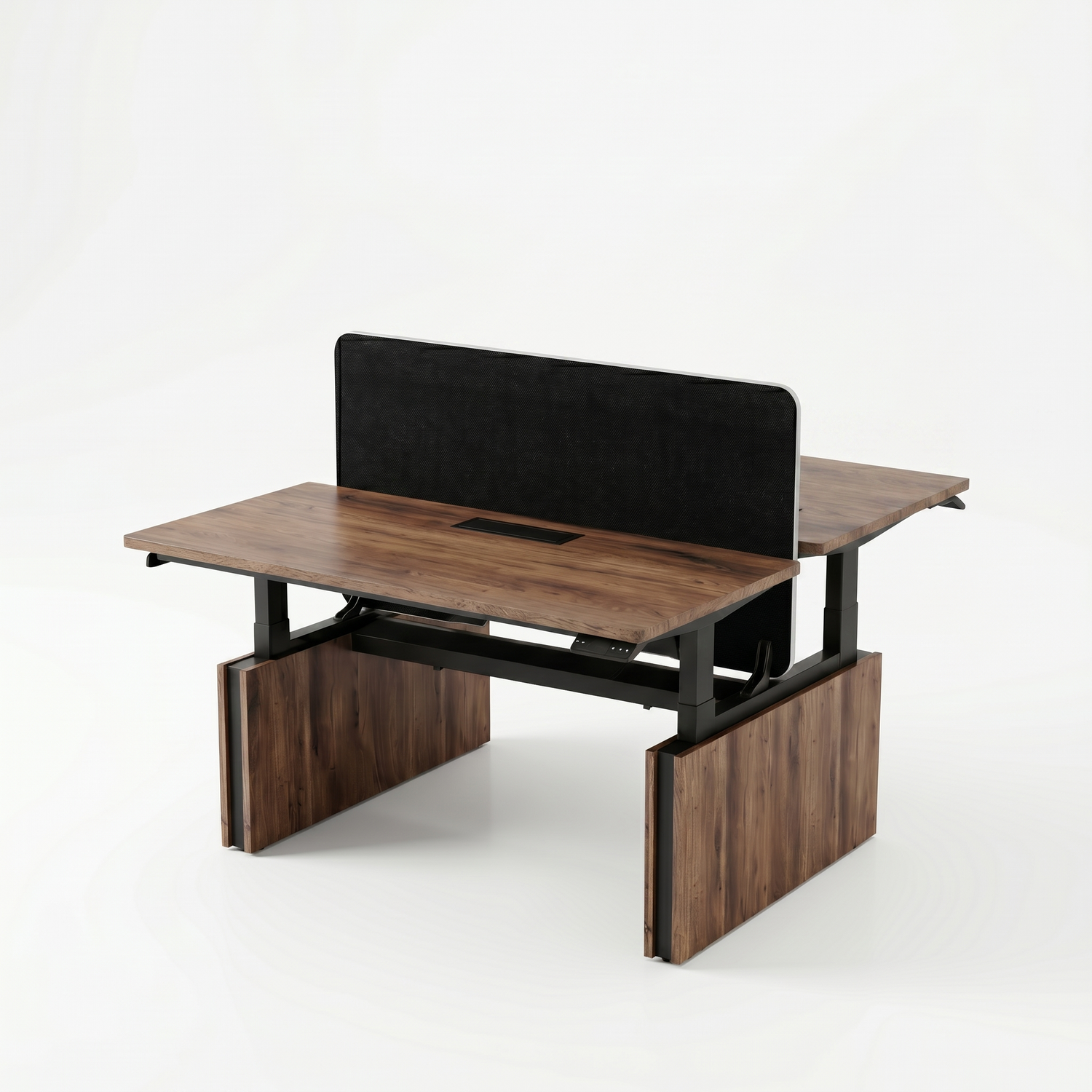 Saintcy IW009 55" Dual 2-Person Electric Standing Desk - Height Adjustable Chicago Industrial Workstation