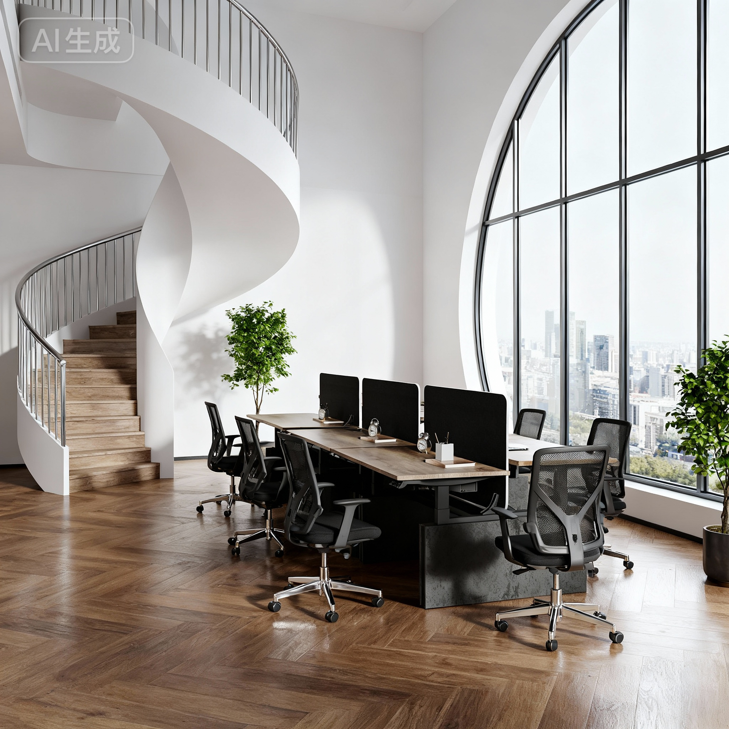 Saintcy IW009 55" Dual 2-Person Electric Standing Desk - Height Adjustable Chicago Industrial Workstation