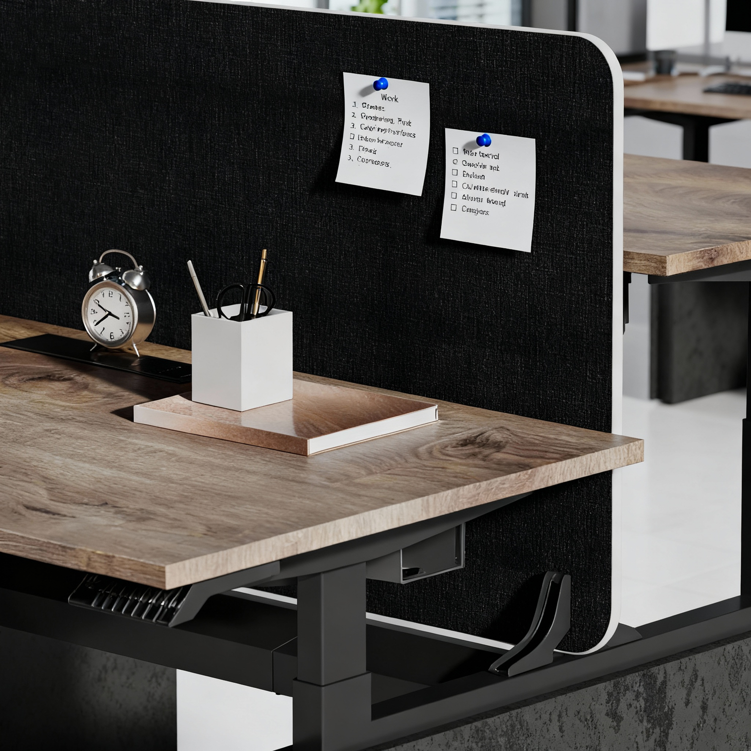 Saintcy IW009 55" Dual 2-Person Electric Standing Desk - Height Adjustable Chicago Industrial Workstation