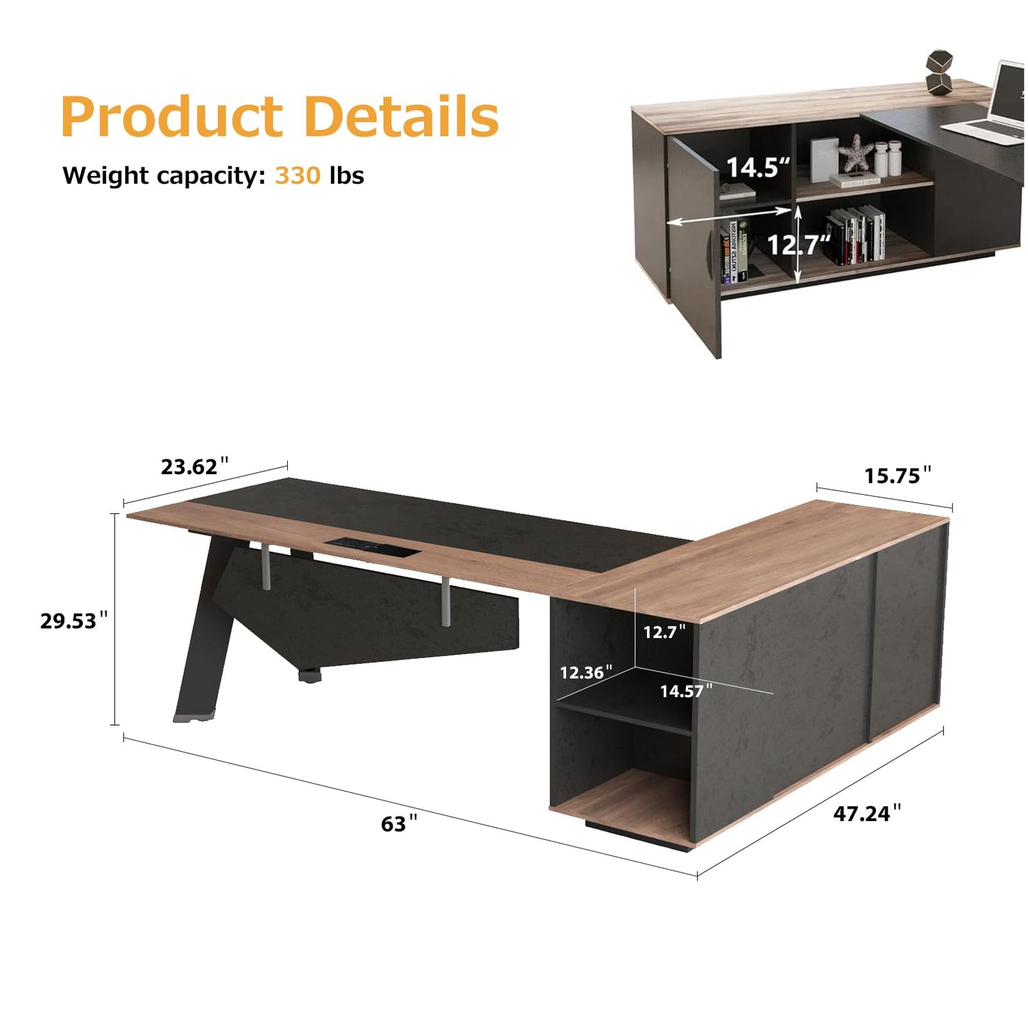 Saintcy Facet Executive Desk