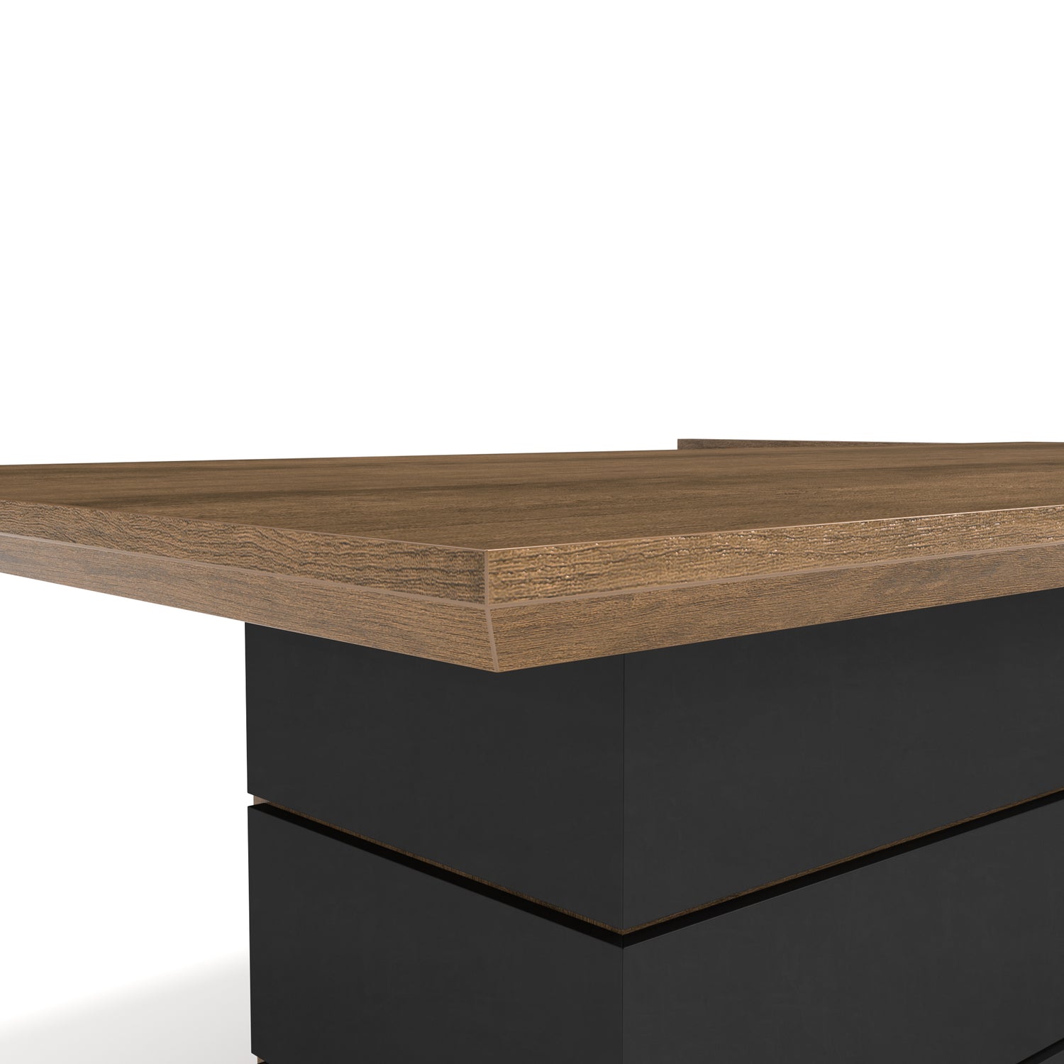 Saintcy M2502 98" L-Shaped Executive Desk with High-Capacity Storage - Modern Chicago Industrial Architectural Workstation