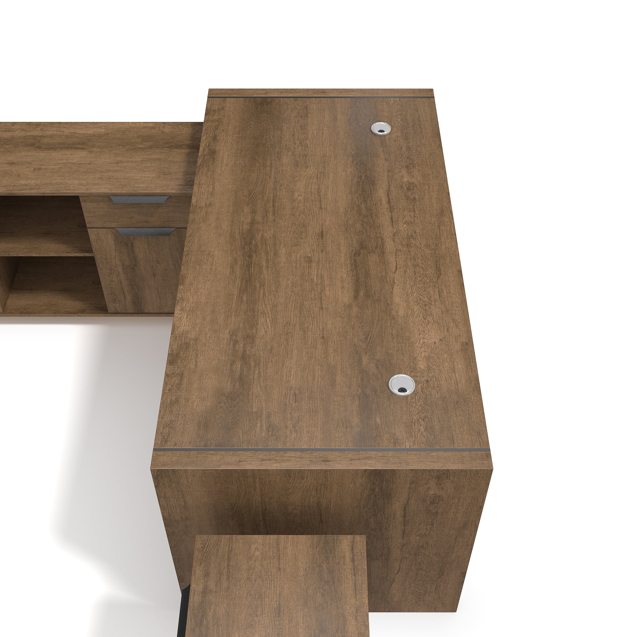 Saintcy M2509 Executive Desk System - 63"/71" Architectural Minimalist Workstation with Modular Mobile Storage