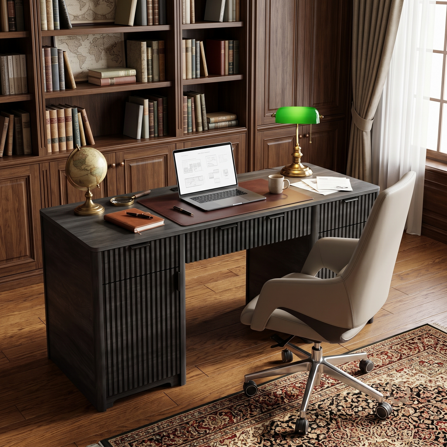 Saintcy Fluted Studio Desk