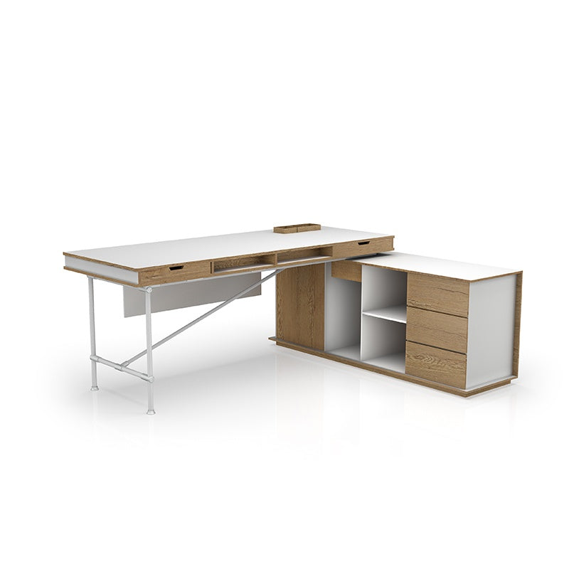 Saintcy Industrial Pipe-Leg Office Desk - Professional Single Staff Workstation (1600mm/1800mm)