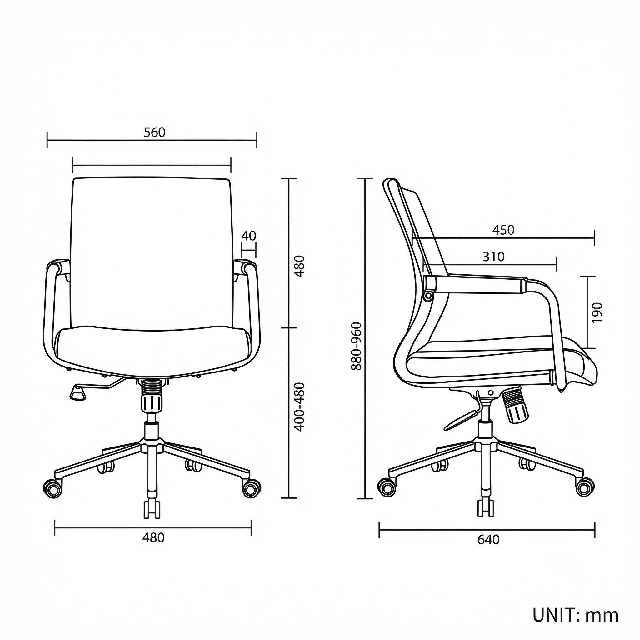 saintcy Modern Executive Task Chair with Chrome Frame & Eco PU Upholstery | Height Adjustable