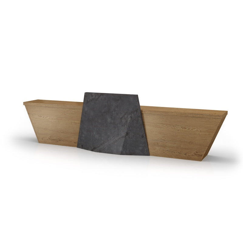 SAINTCY Large Architectural Reception Desk - Modern 3.2m Front Counter