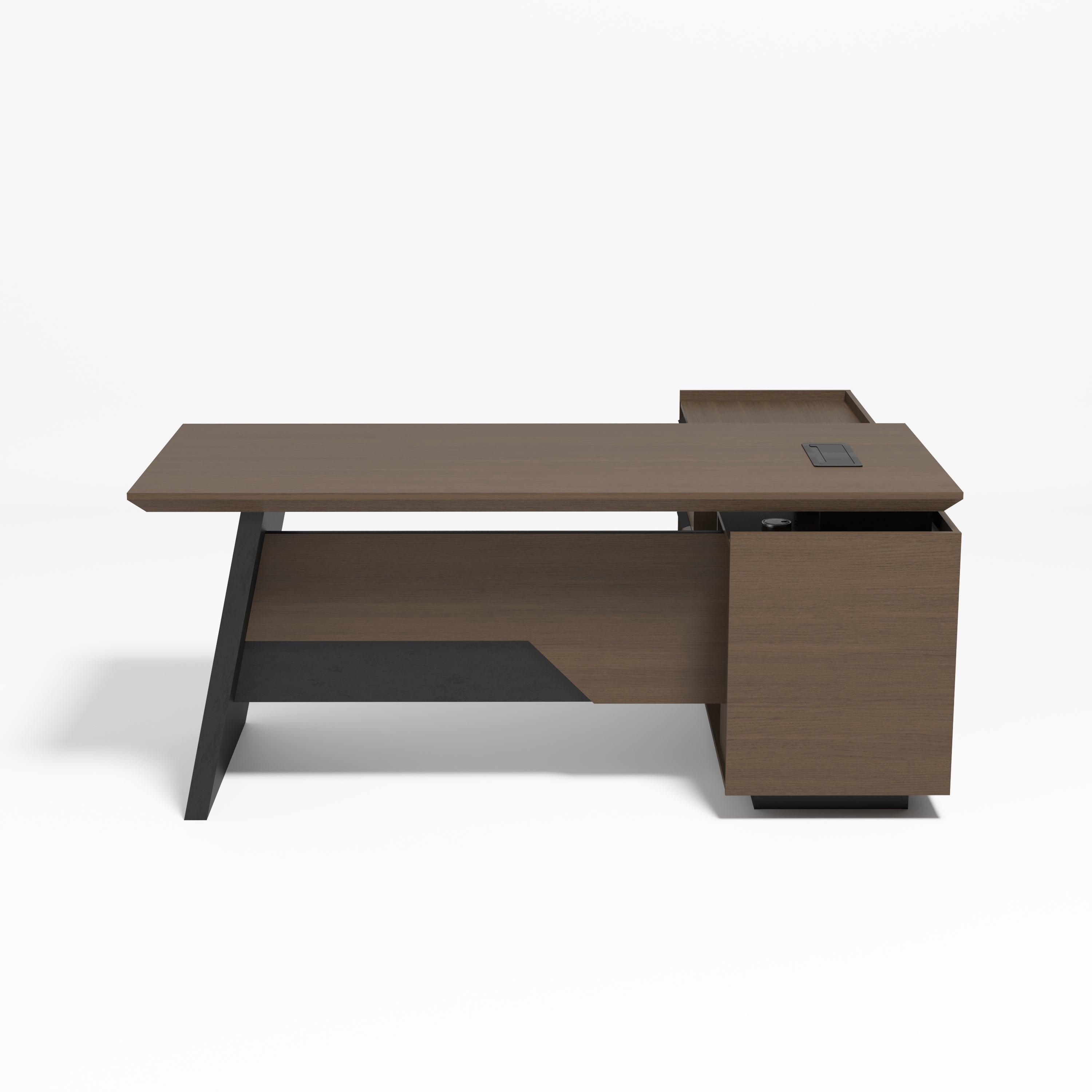 Saintcy X8807 Modern Industrial Executive Desk - Premium L-Shaped Managerial Workstation with Floating Desktop (1800mm / 2000mm)