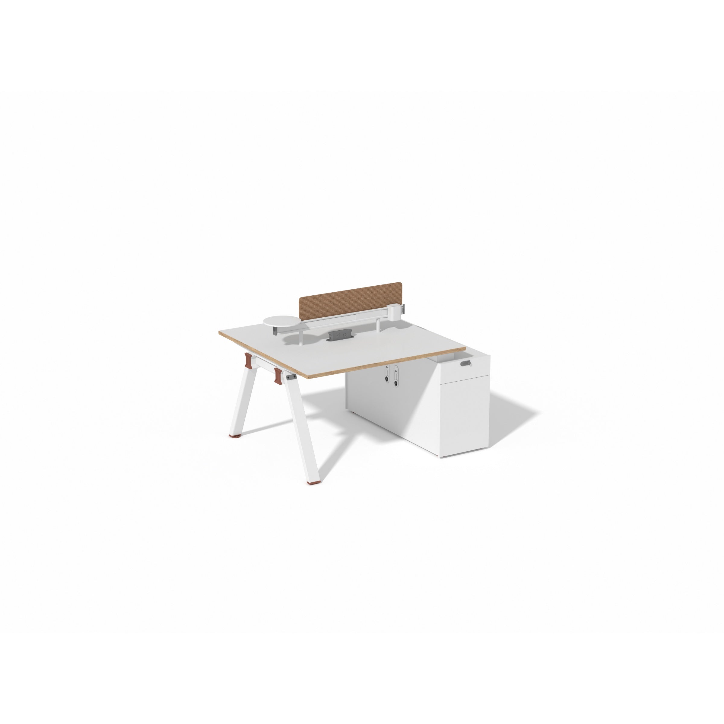 Saintcy XW Series Modern Modular Staff Workstation & Mobile Pedestal Suite - Industrial Steel A-Frame Team Desking System with Fabric Privacy Screens