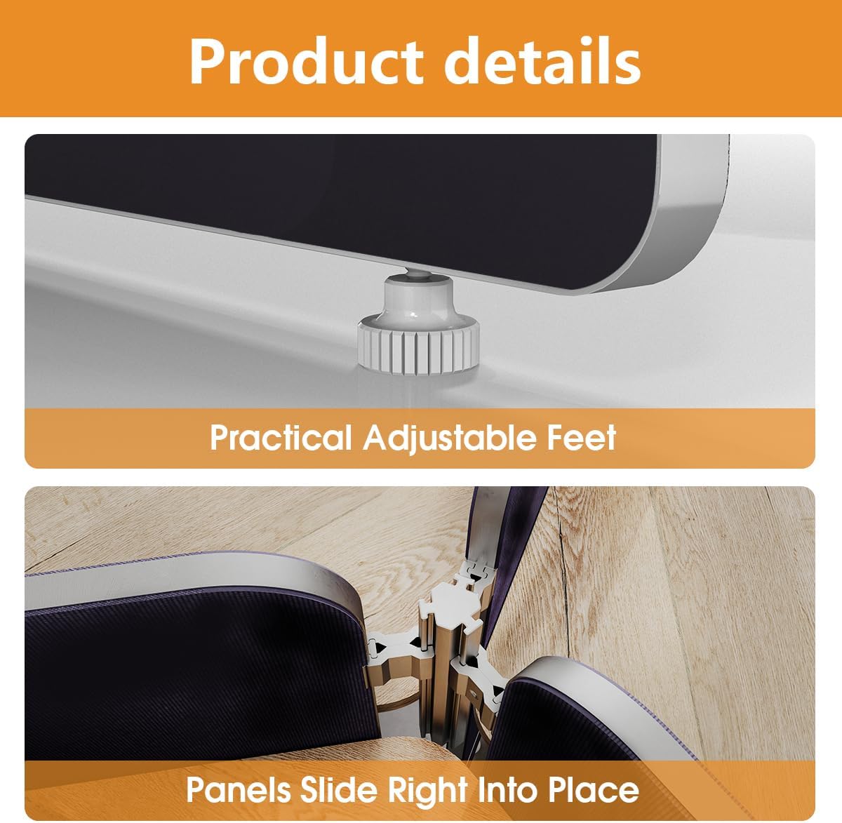 SAINTCY Modular Office Workstation Desk System with Privacy Panels and Integrated Power for Team Workspace