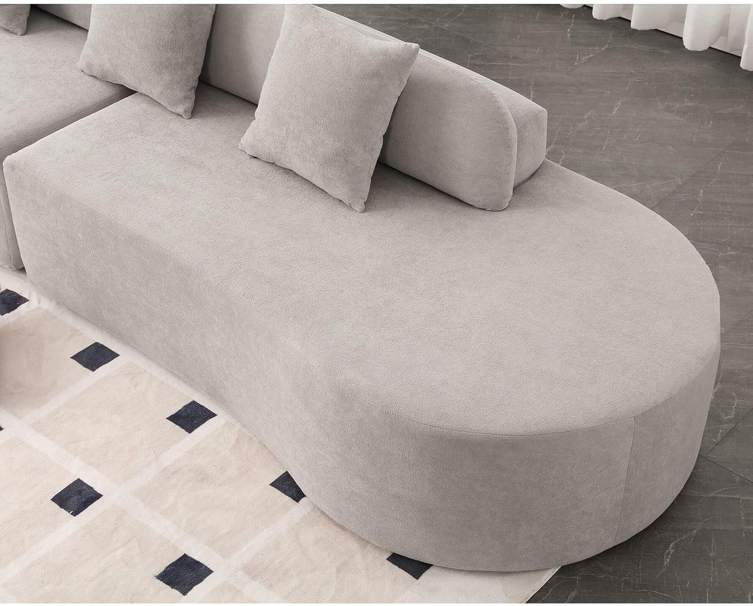 SAINTCY Curved Modular Cloud Sofa | Contemporary Comfort Series