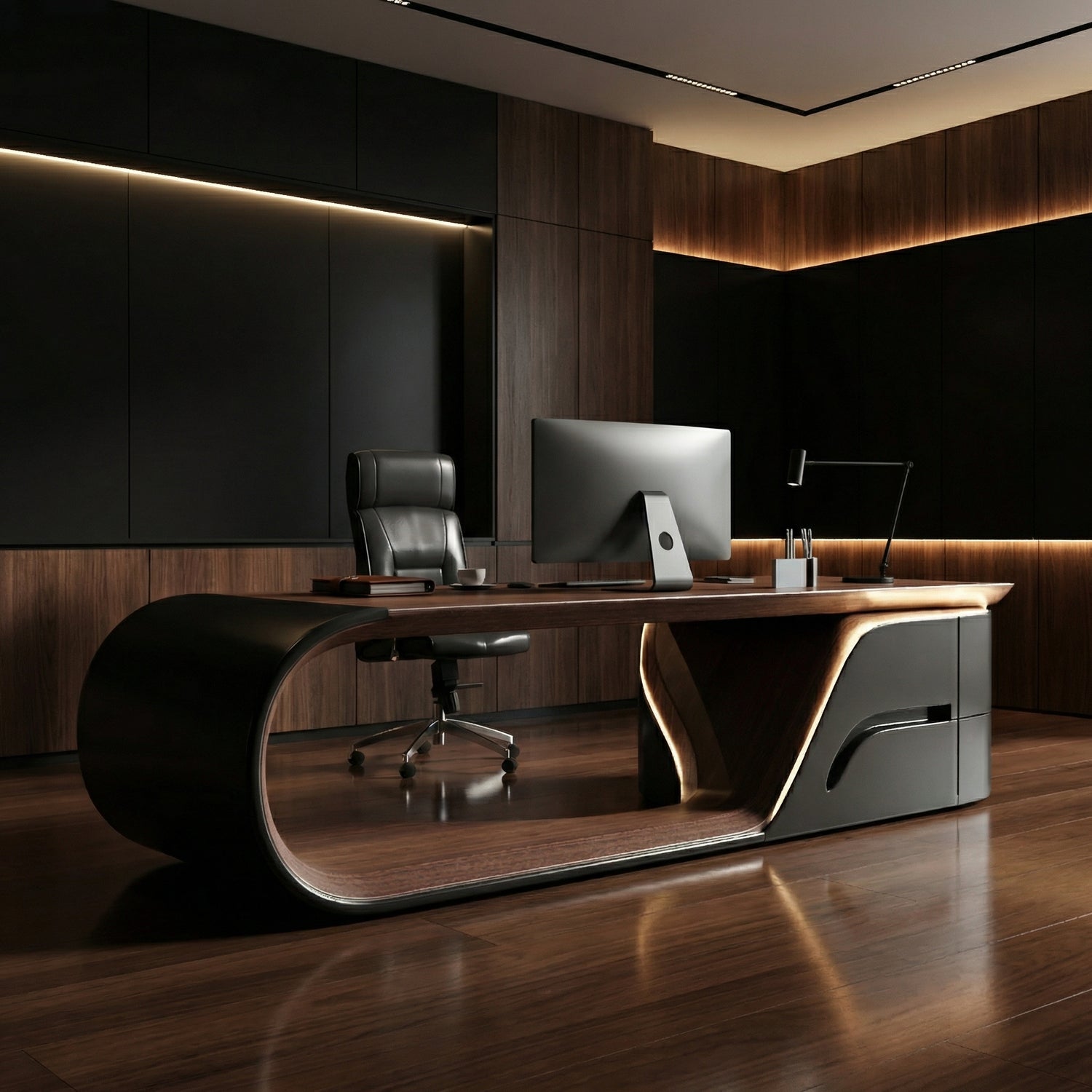 Saintcy Opus Ribbon Executive Desk