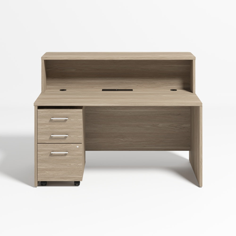 Saintcy Reception Desk with Mobile Pedestal