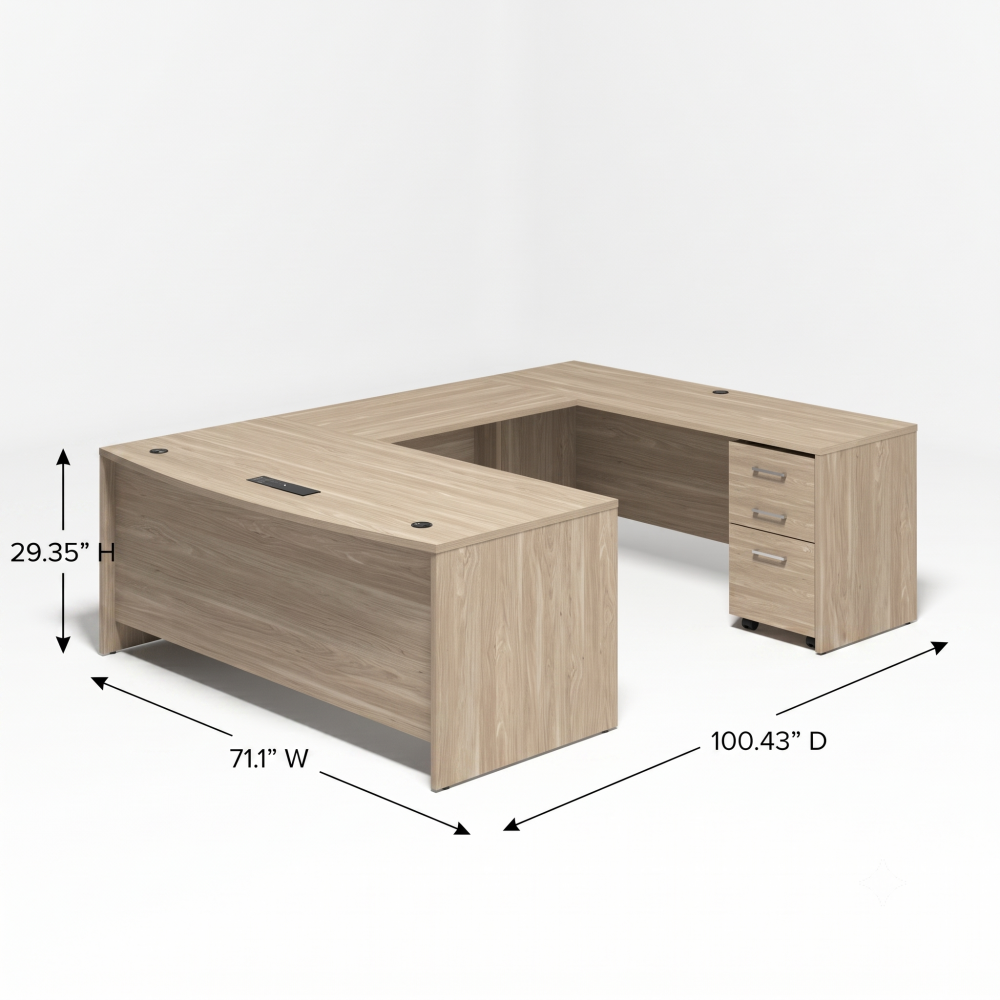 Saintcy Linear Executive U-Desk