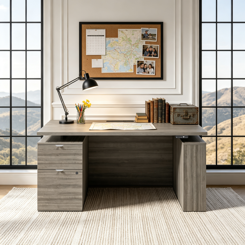 Saintcy Pedestal Standing Desk