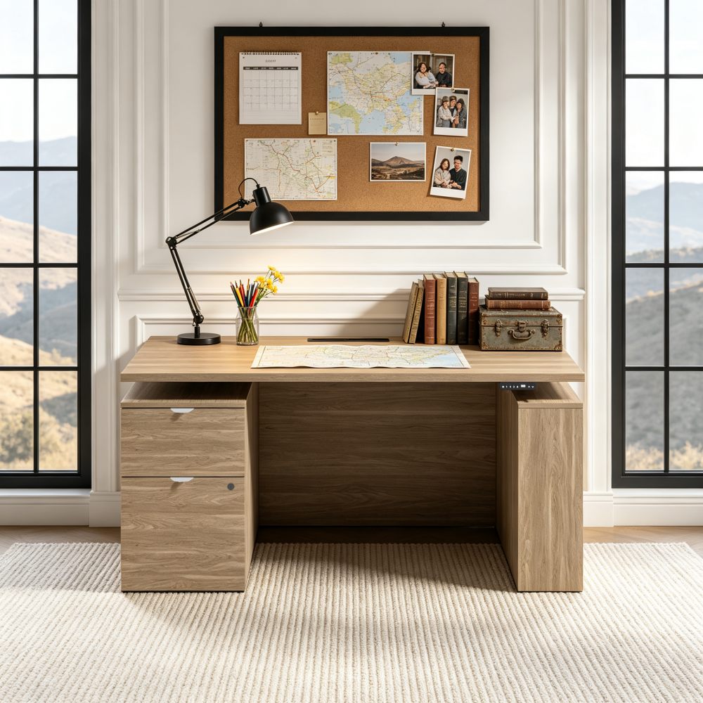 Saintcy Pedestal Standing Desk