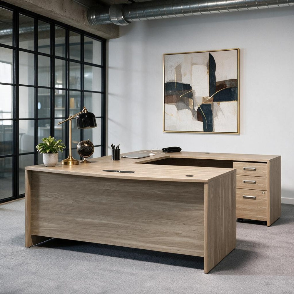 Saintcy Linear Executive U-Desk