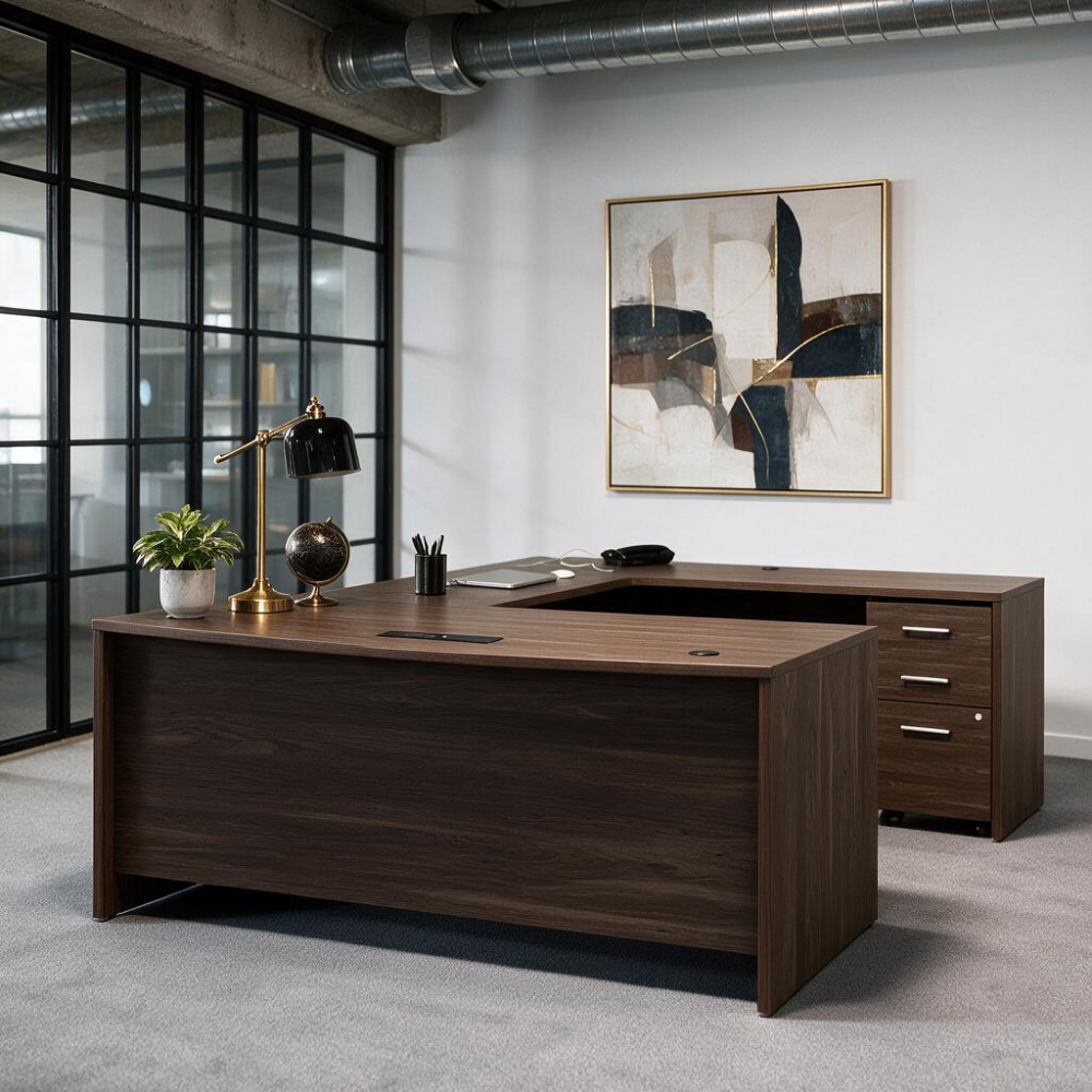 Saintcy Linear Executive U-Desk