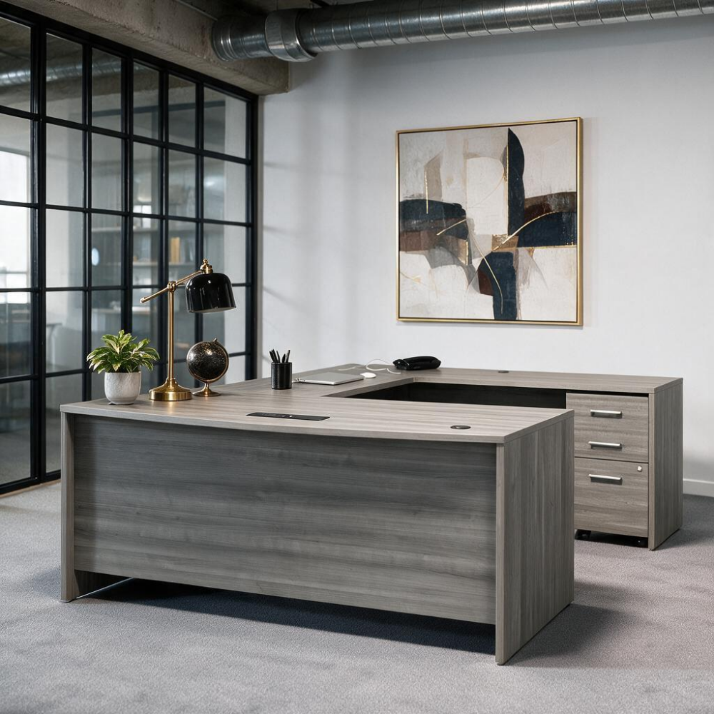 Saintcy Linear Executive U-Desk