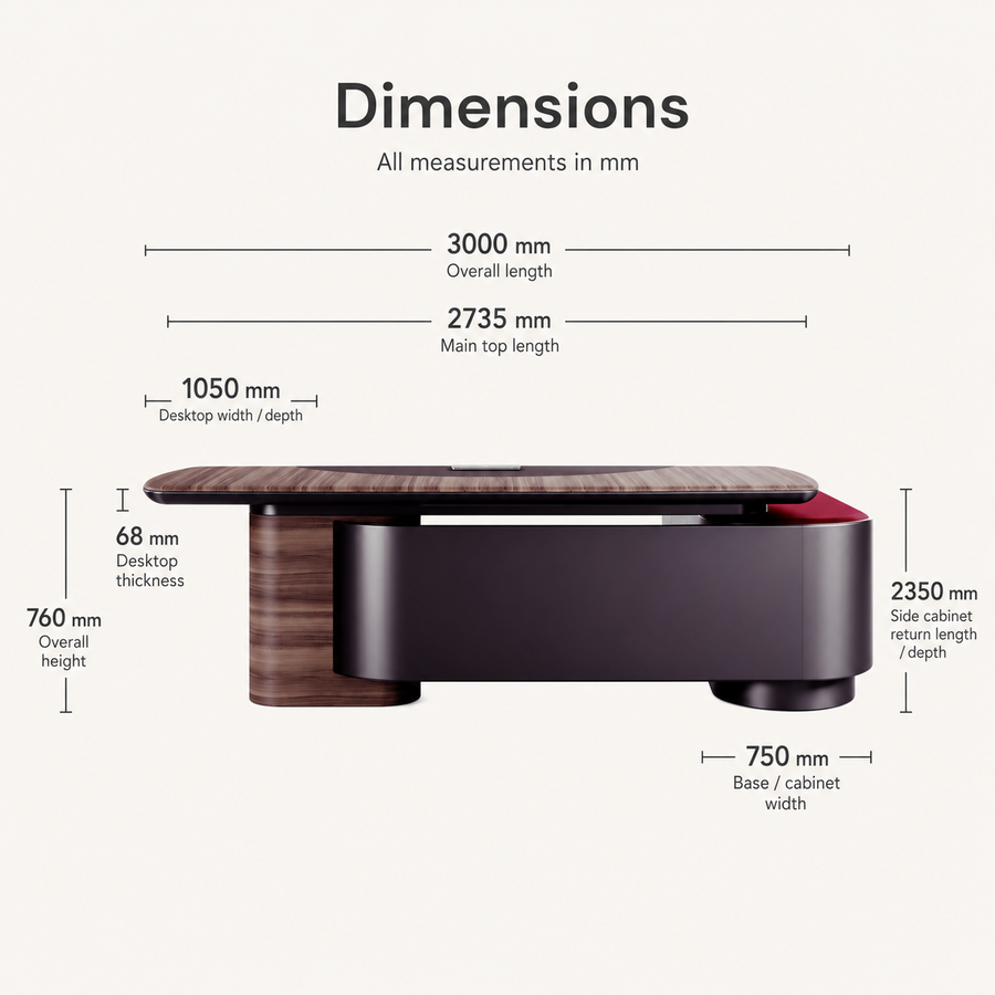Saintcy Sayram Executive Desk DESIGNER SERIES