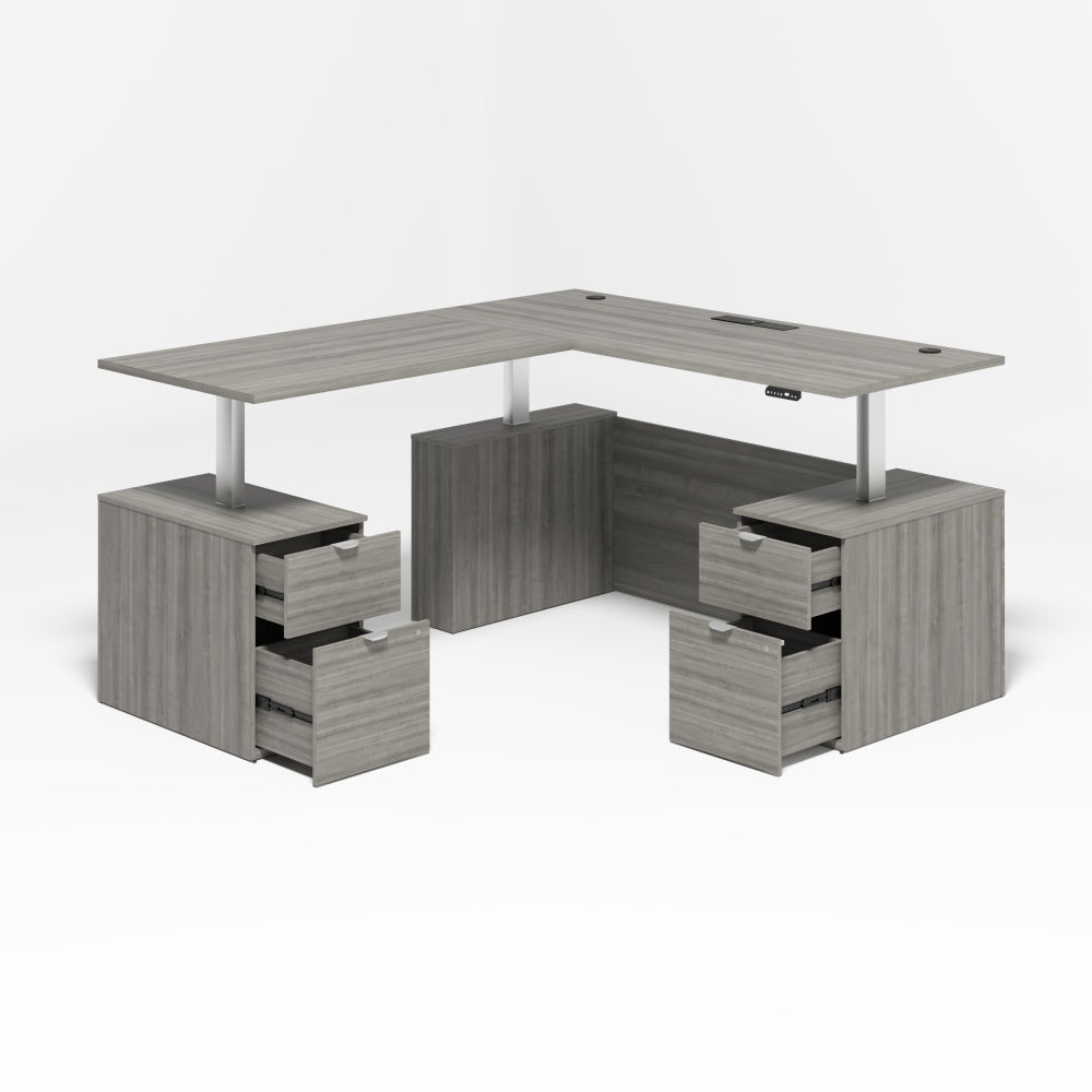 Saintcy Pedestal L-Shaped Standing Desk
