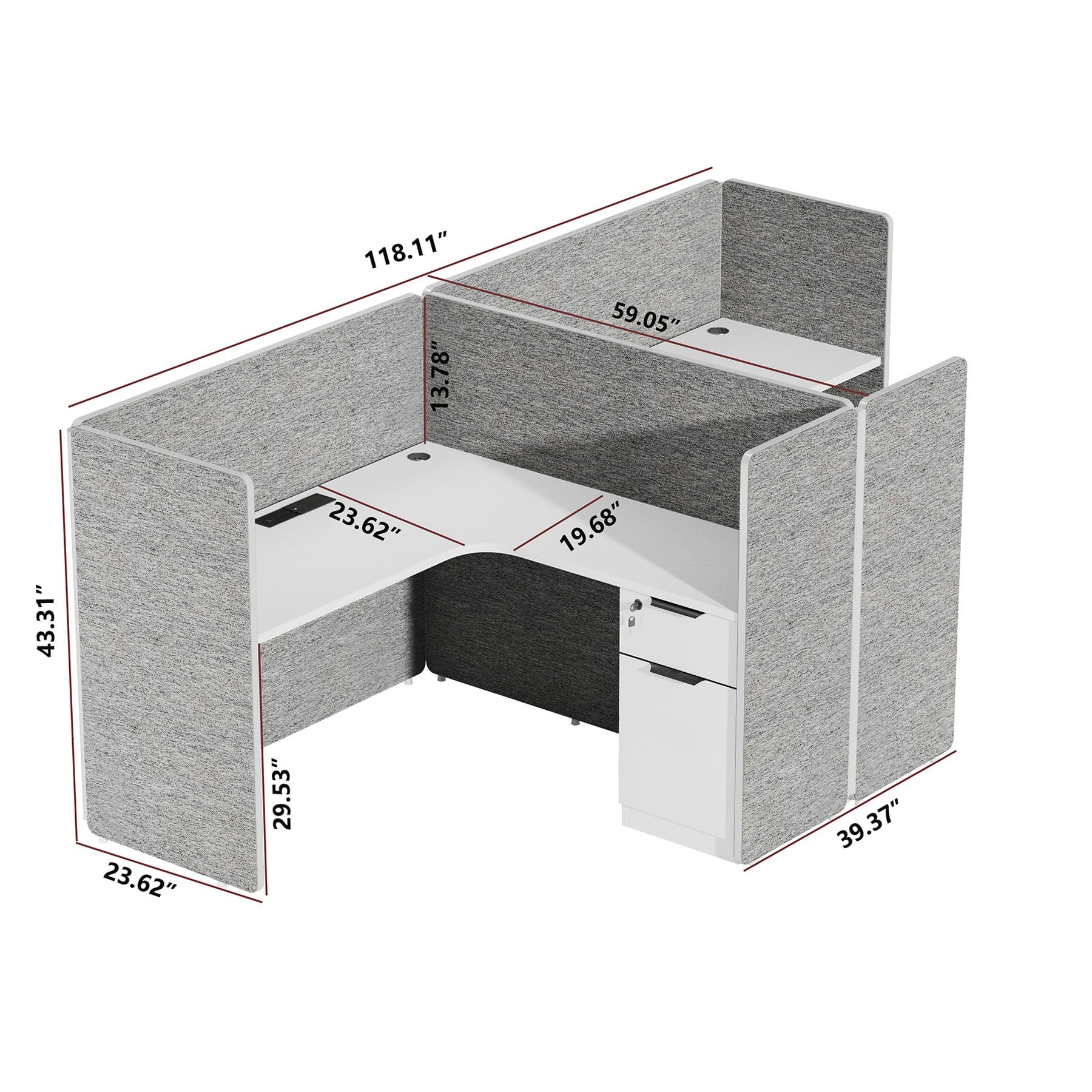 Saintcy Island Cove Modular Workstation