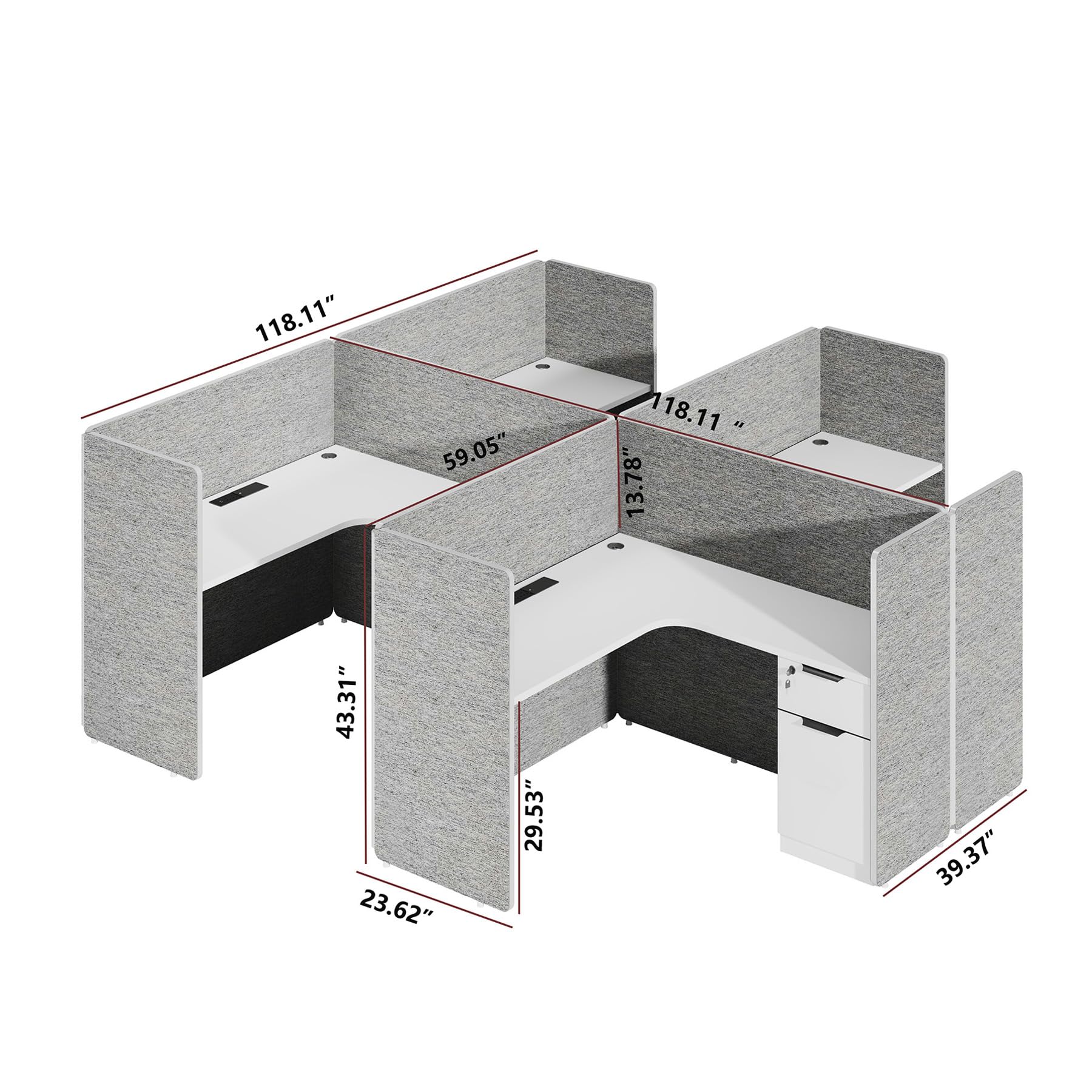 Saintcy Island Cove Modular Workstation
