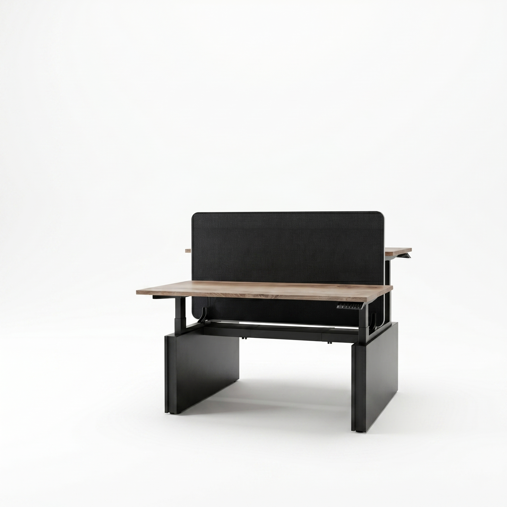 Saintcy IW009 55" Dual 2-Person Electric Standing Desk - Height Adjustable Chicago Industrial Workstation