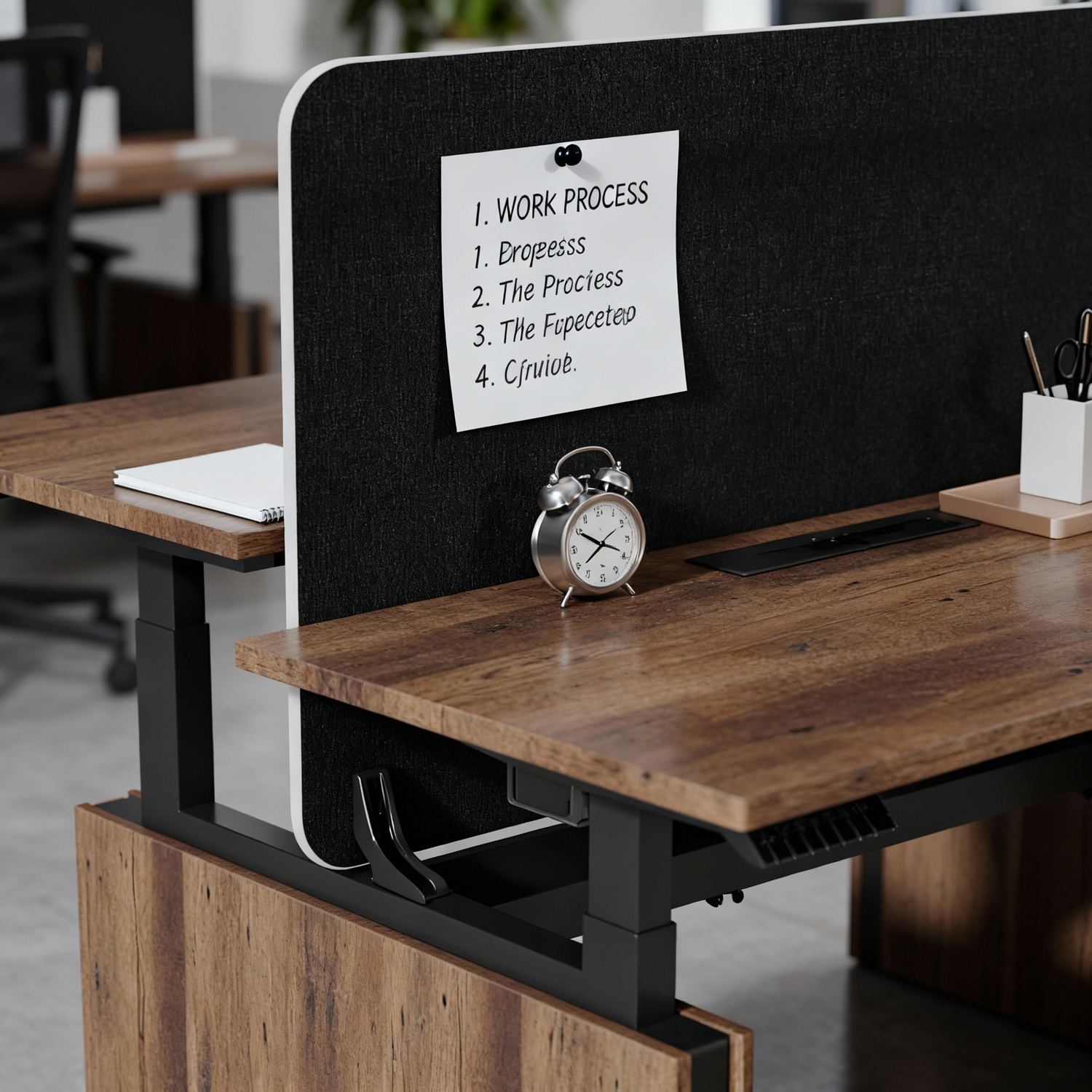 Saintcy IW009 55" Dual 2-Person Electric Standing Desk - Height Adjustable Chicago Industrial Workstation