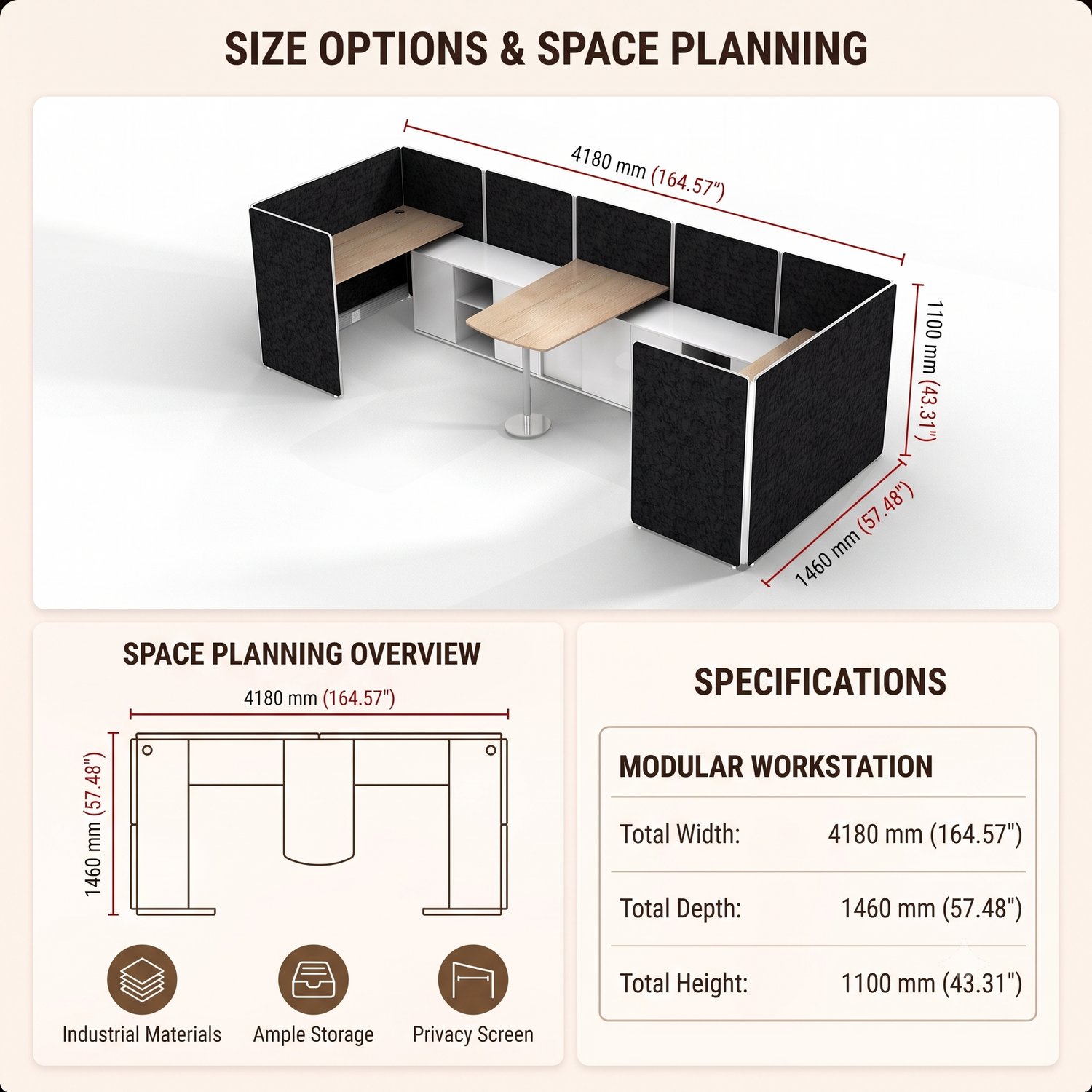 Saintcy Island Hub Modular Workstation