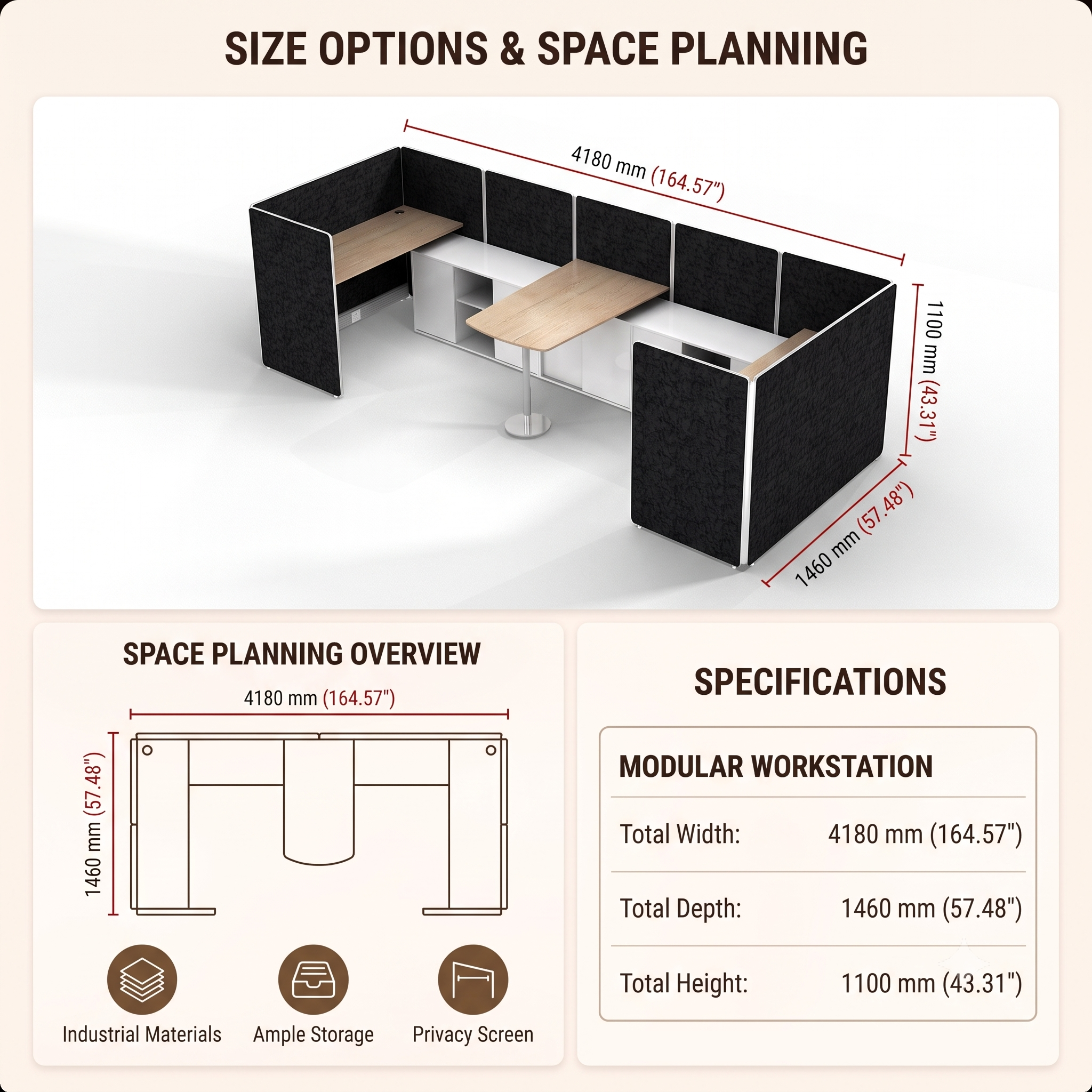 Saintcy Island Hub Modular Workstation