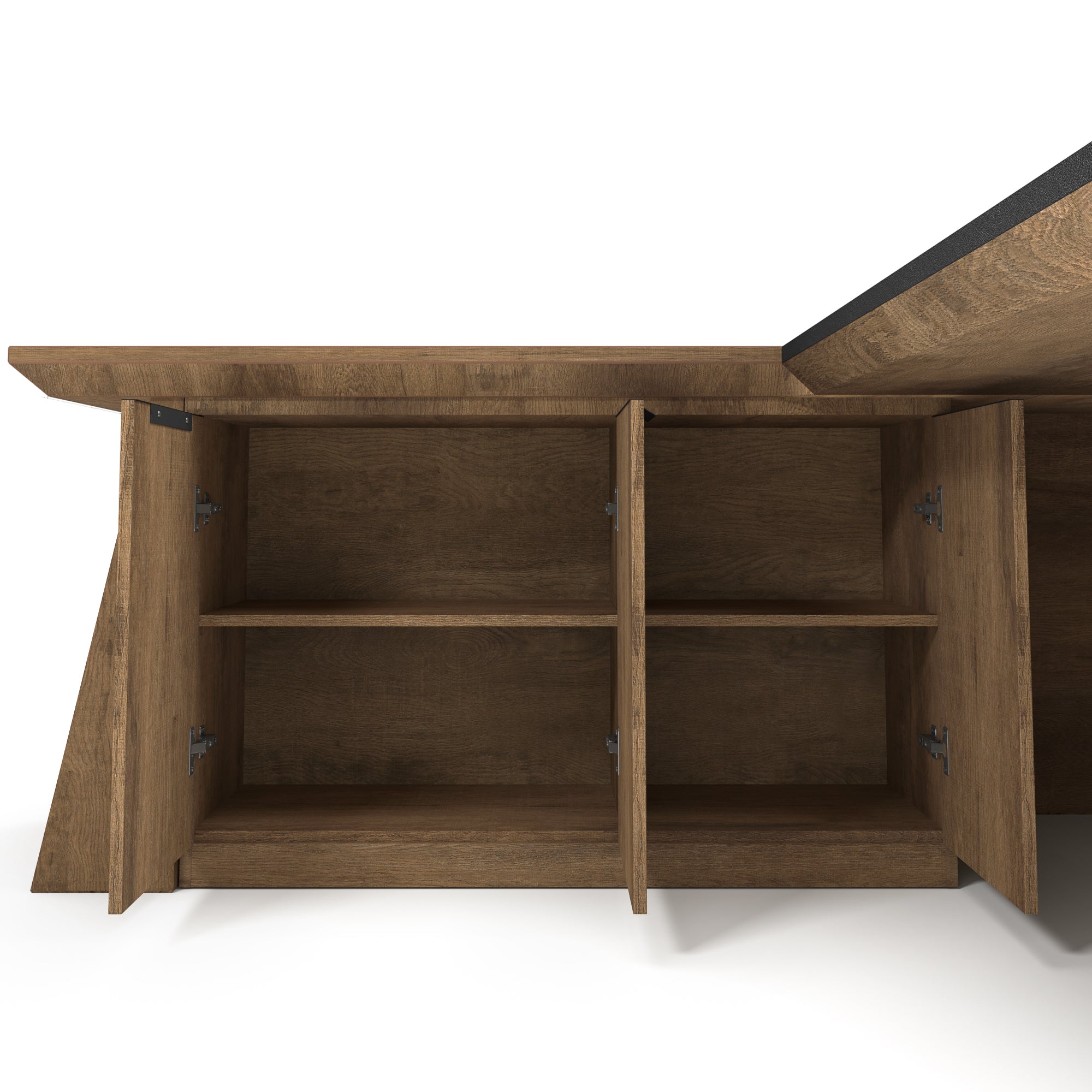 Saintcy M2501 110"/126" L-Shaped Executive Desk - Chicago Industrial Modern Architectural Office Workstation