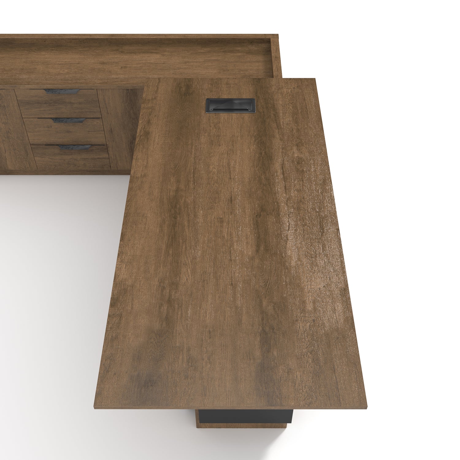 Saintcy M2502 98" L-Shaped Executive Desk with High-Capacity Storage - Modern Chicago Industrial Architectural Workstation