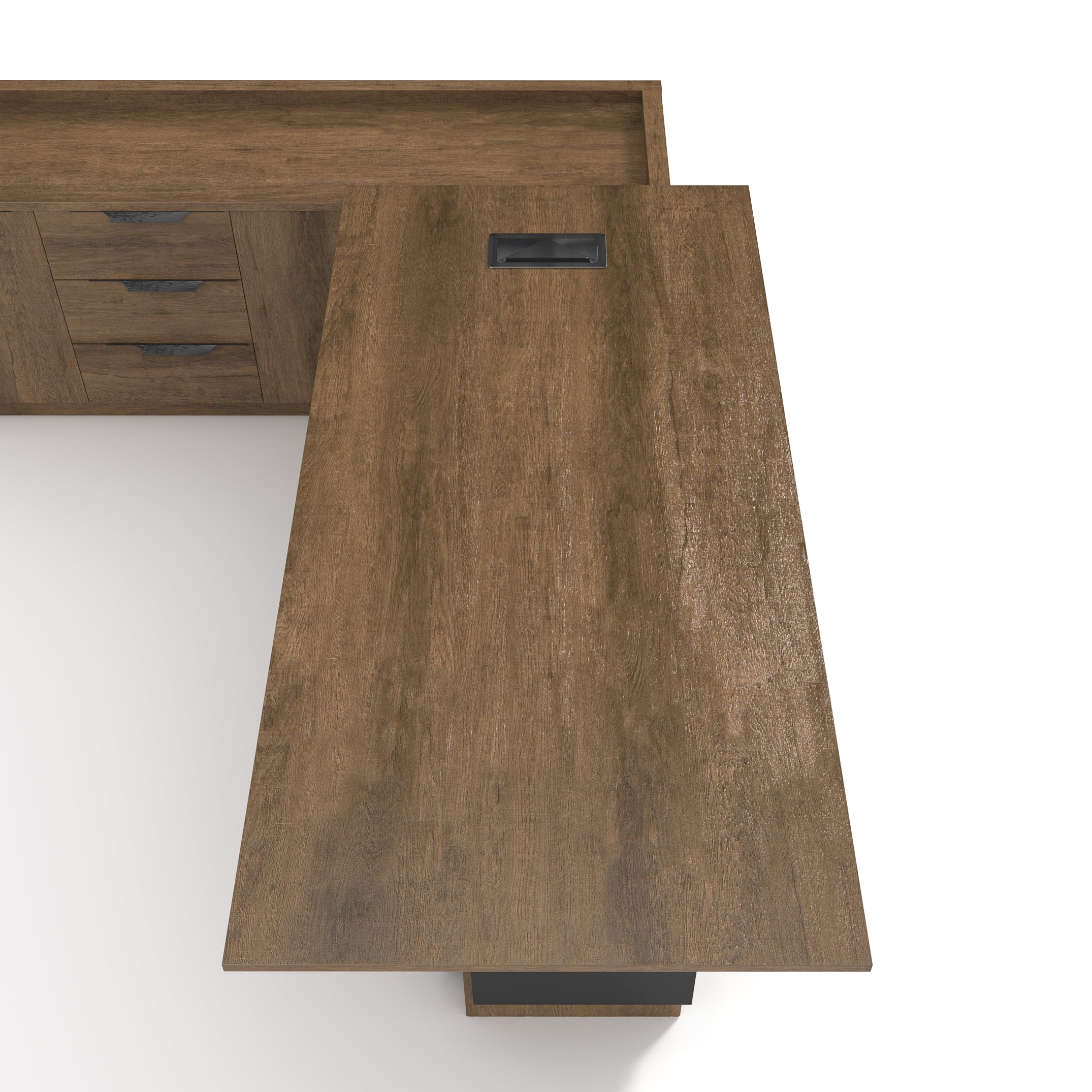 Saintcy M2502 98" L-Shaped Executive Desk with High-Capacity Storage - Modern Chicago Industrial Architectural Workstation