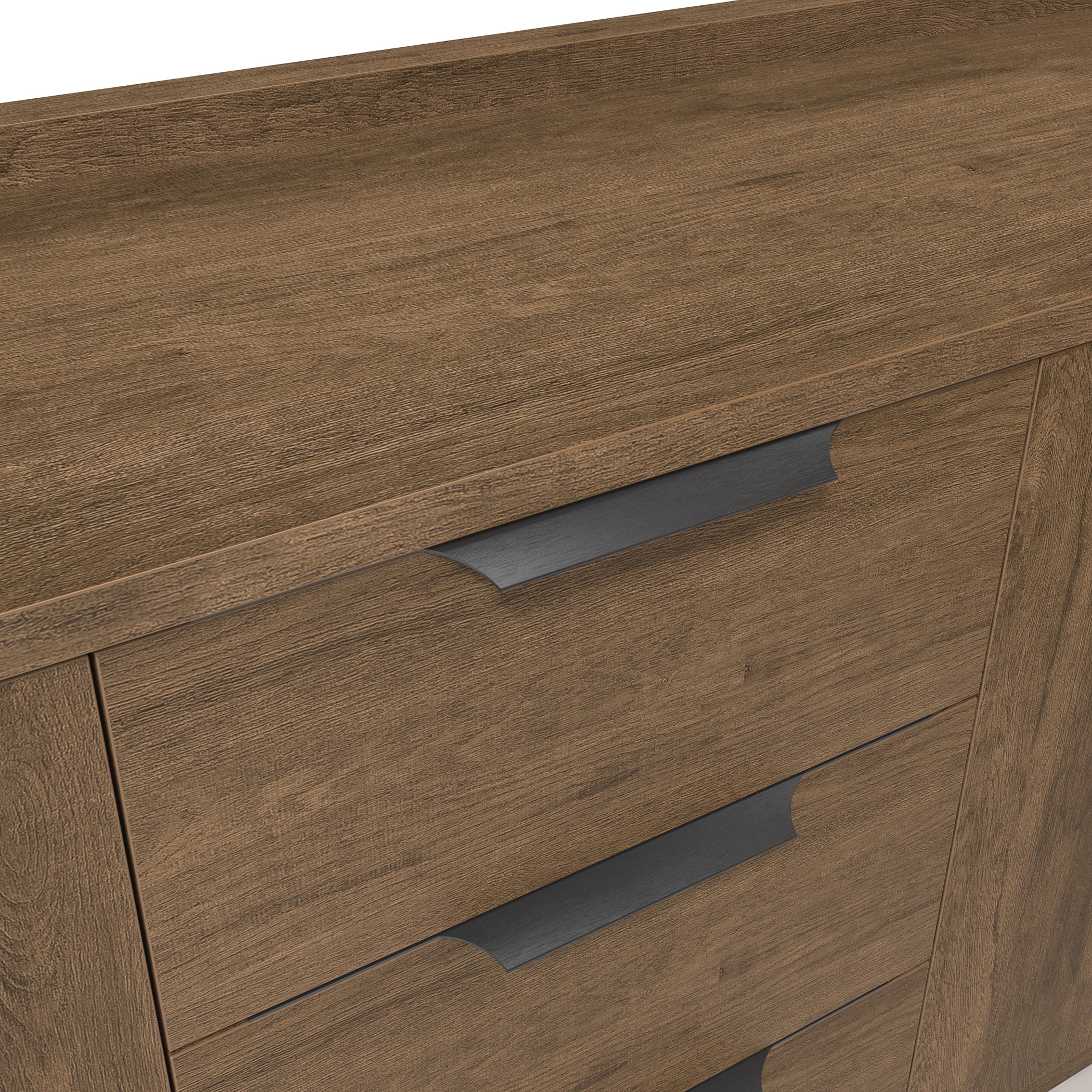 Saintcy M2502 98" L-Shaped Executive Desk with High-Capacity Storage - Modern Chicago Industrial Architectural Workstation