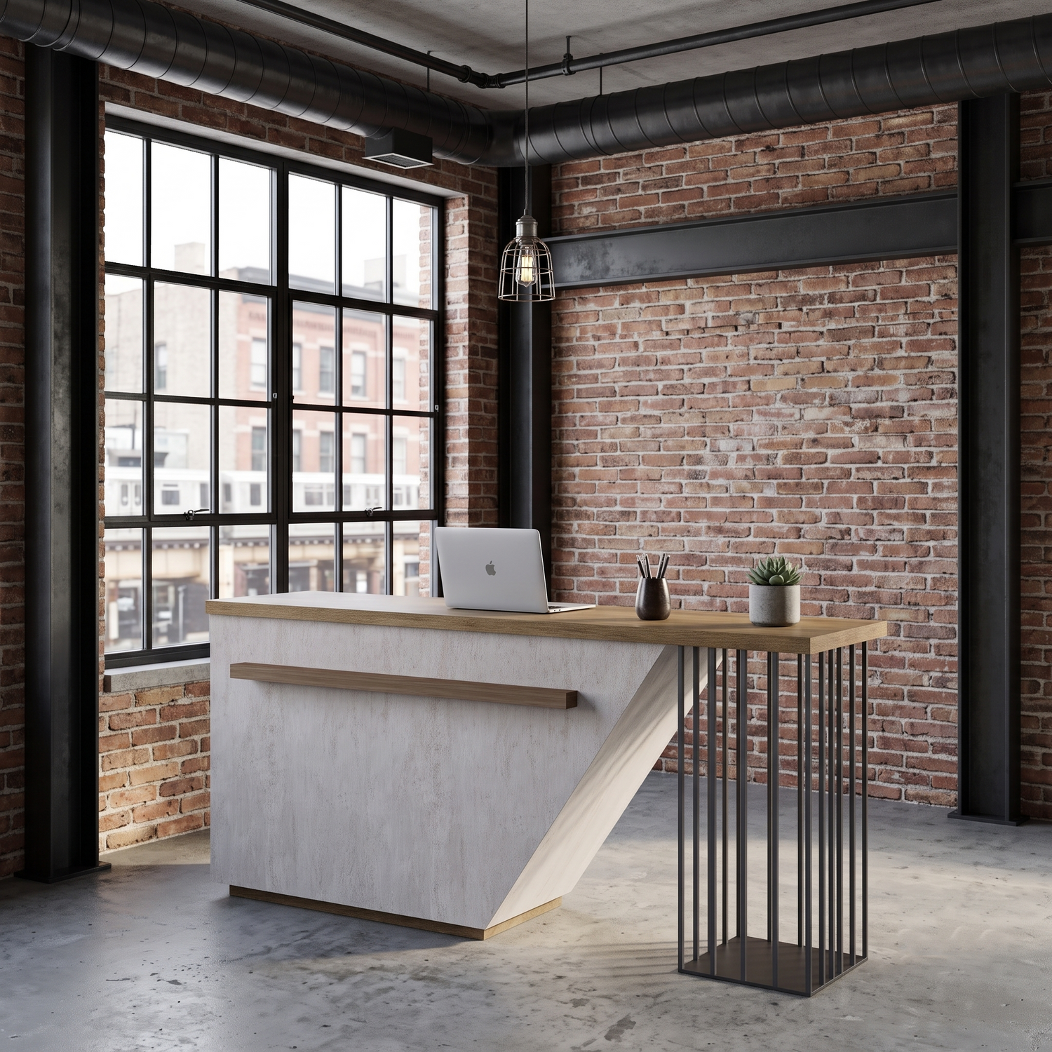 Saintcy Bevel Reception Desk