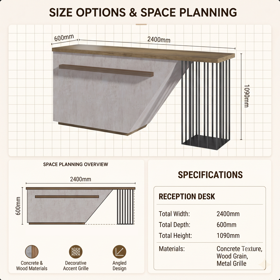 Saintcy Bevel Reception Desk