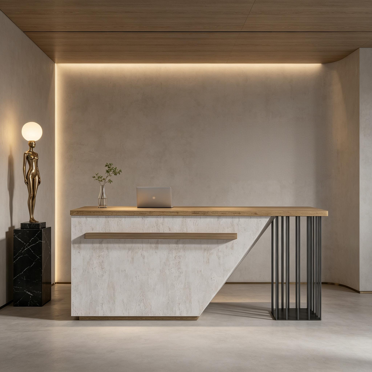 Saintcy Bevel Reception Desk