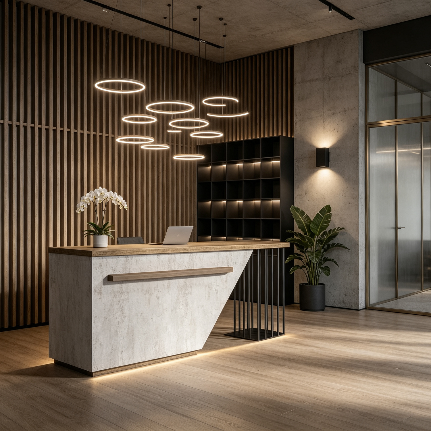 Saintcy Bevel Reception Desk