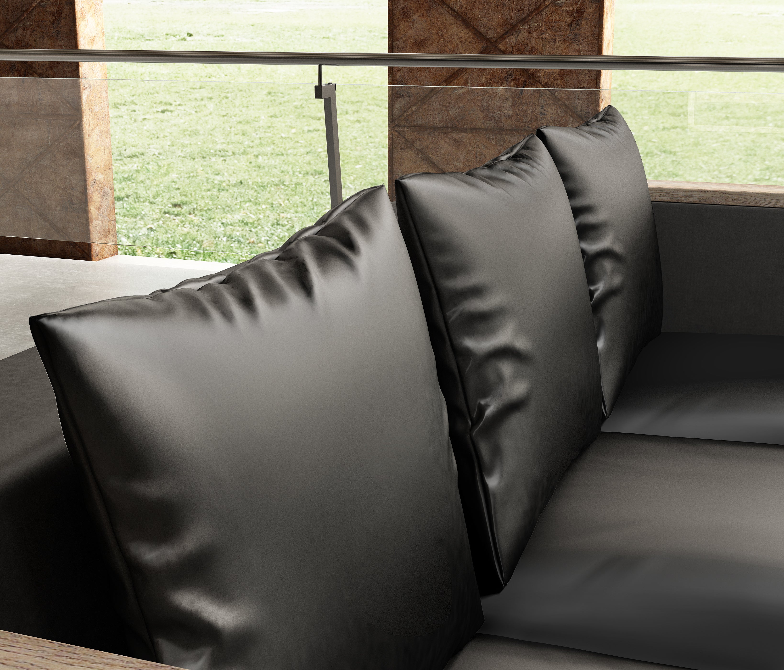 Saintcy N2822 Chicago Industrial Executive Lounge Set - Architectural Minimalist Sofa & Coffee Table Collection