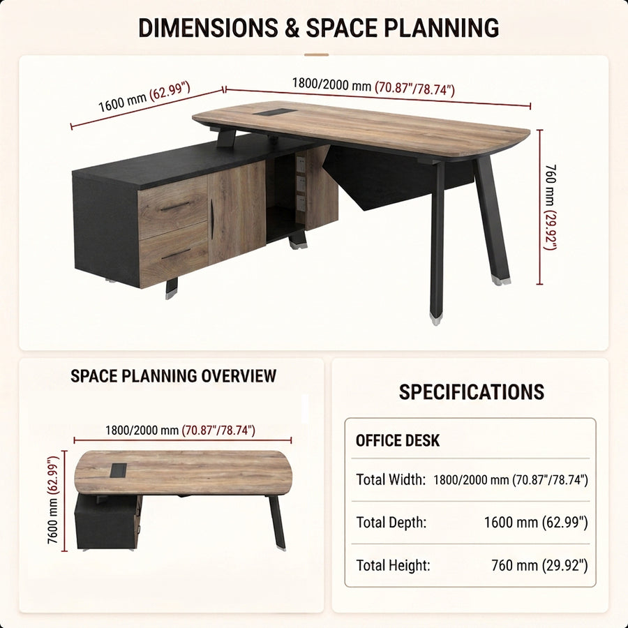 Saintcy Tribeca Apex Executive Desk